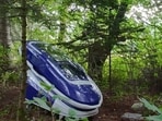 A handout picture released by "The Last Resort" and taken on the morning of September 23, 2024 shows the Sarco pod at the location where it was allegedly used by a 64-year-old American woman
