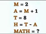 A brain teaser shared on Instagram challenged users to solve for 'math,' sparking numerous guesses.