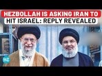HEZBOLLAH IS ASKING IRAN TO HIT ISRAEL: REPLY REVEALED HEZBOLLAH IS ASKING IRAN TO HIT ISRAEL: REPLY REVEALED