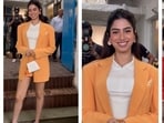 Khushi Kapoor matched the white and orange colours well.