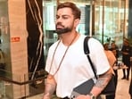 Virat Kohli in the Kanpur hotel where Team India is putting up Virat Kohli in the Kanpur hotel where Team India is putting up