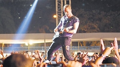 Coldplay's third Mumbai concert was added after overwhelming ticket demand, with all shows sold out. BookMyShow reported 1.3 crores fans logged on, marking a landmark moment in India's live entertainment history. Coldplay's third Mumbai concert was added after overwhelming ticket demand, with all shows sold out. BookMyShow reported 1.3 crores fans logged on, marking a landmark moment in India's live entertainment history.