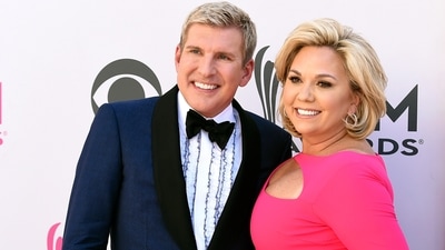 FILE - Julie Chrisley, right, and her husband Todd Chrisley pose for photos at the 52nd annual Academy of Country Music Awards on April 2, 2017, in Las Vegas. (Jordan Strauss/Invision/AP, File) (Jordan Strauss/Invision/AP) FILE - Julie Chrisley, right, and her husband Todd Chrisley pose for photos at the 52nd annual Academy of Country Music Awards on April 2, 2017, in Las Vegas. (Jordan Strauss/Invision/AP, File) (Jordan Strauss/Invision/AP)