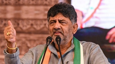 Karnataka deputy chief minister DK Shivakumar. (PTI) Karnataka deputy chief minister DK Shivakumar. (PTI)