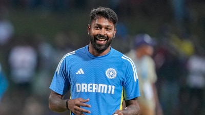 India all-rounder Hardik Pandya at a training session. (PTI) India all-rounder Hardik Pandya at a training session. (PTI)