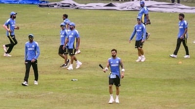 Indian players during a training session ahead of the 2nd Test cricket match between India and Bangladesh, at Green Park Stadium, in Kanpur (PTI) Indian players during a training session ahead of the 2nd Test cricket match between India and Bangladesh, at Green Park Stadium, in Kanpur (PTI)