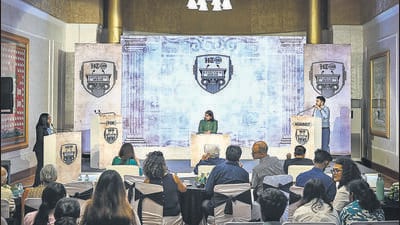 The inaugural regional round of the Hindustan Times Centennial Debate at Bikaner House. (Sanchit Khanna/HT Photo) The inaugural regional round of the Hindustan Times Centennial Debate at Bikaner House. (Sanchit Khanna/HT Photo)