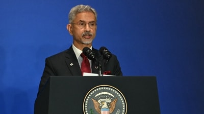 Indian Foreign Minister Subrahmanyam Jaishankar speaks at the Global Coalition to Address Synthetic Drug Threats, in New York on September 24, 2024. (Photo by ANDREW CABALLERO-REYNOLDS / AFP) (AFP) Indian Foreign Minister Subrahmanyam Jaishankar speaks at the Global Coalition to Address Synthetic Drug Threats, in New York on September 24, 2024. (Photo by ANDREW CABALLERO-REYNOLDS / AFP) (AFP)