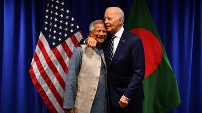 US President Joe Biden met Tuesday with Bangladesh's interim leader Muhammad Yunus and offered support to the new leader (Ministry of Foreign Affairs Bangladesh/X) US President Joe Biden met Tuesday with Bangladesh's interim leader Muhammad Yunus and offered support to the new leader (Ministry of Foreign Affairs Bangladesh/X)