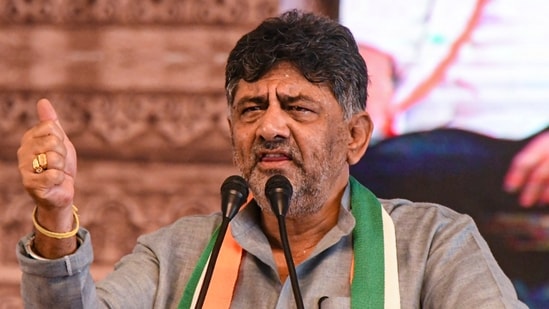 Karnataka deputy chief minister DK Shivakumar. (PTI)