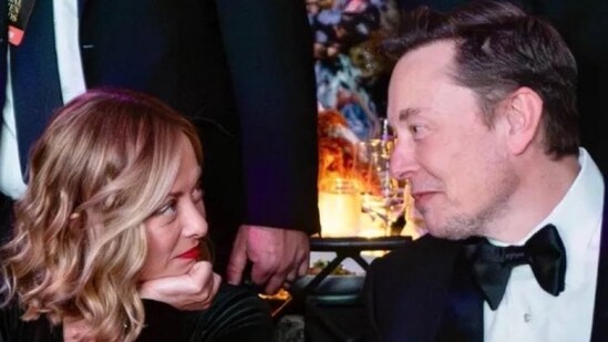 Italy's prime minister Giorgia Meloni and Elon Musk (Twitter)