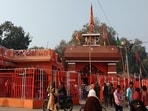 Bade Hanuman temple near Sangam in Prayagraj. (HT)