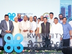 Karnataka CM Siddaramaiah, along with his colleagues launch KWIN city near Bengaluru.  