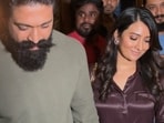 Yash and Radhika Pandit were spotted in Mumbai by the paparazzi. Yash and Radhika Pandit were spotted in Mumbai by the paparazzi.