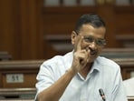 AAP supremo Arvind Kejriwal addressing Delhi legislative assembly.