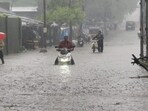 Heavy rain across Mumbai leads to waterlogging. ( Praful Gangurde /HT Photo )