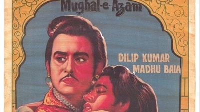 4. Mughal-e-Azam (1960), directed by K. Asif, is often considered the magnum opus of Indian Cinema. With a budget of INR 250 crore, it was shot over 15 years with more than twenty songs. However, over a hundred hours of celluloid footage was discarded while editing. The film narrates the love story of the royal courtesan Anarkali and Salim Jahangir, prince of Mughal India and son of emperor Akbar. Mughal-e-Azam (1960), Film Poster, POP.15604, Gift from Richa and Jamshed Chinoy, MAP Bengaluru 4. Mughal-e-Azam (1960), directed by K. Asif, is often considered the magnum opus of Indian Cinema. With a budget of INR 250 crore, it was shot over 15 years with more than twenty songs. However, over a hundred hours of celluloid footage was discarded while editing. The film narrates the love story of the royal courtesan Anarkali and Salim Jahangir, prince of Mughal India and son of emperor Akbar. Mughal-e-Azam (1960), Film Poster, POP.15604, Gift from Richa and Jamshed Chinoy, MAP Bengaluru