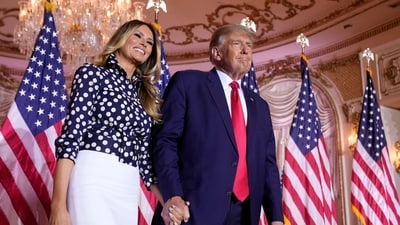 Melania Trump shared her views on Biden-Harris record ahead of the 2024 White House race, stating the United States is witnessing several challenges under their leadership. (AP) Melania Trump shared her views on Biden-Harris record ahead of the 2024 White House race, stating the United States is witnessing several challenges under their leadership. (AP)