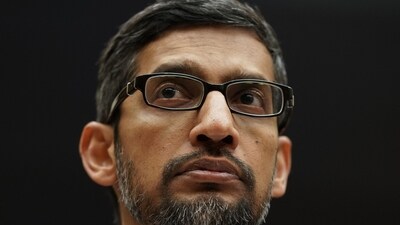 Sundar Pichai indicated that Google's antitrust battles will take years to resolve without immediate business impact. He highlighted a new $120 million AI education fund and reflected on his journey from limited technology access in India to advanced resources in the US. (AFP) Sundar Pichai indicated that Google's antitrust battles will take years to resolve without immediate business impact. He highlighted a new $120 million AI education fund and reflected on his journey from limited technology access in India to advanced resources in the US. (AFP)