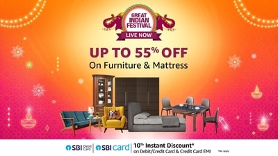 Revamp your home with stunning furniture at up to 75% off during the Amazon Great Indian Festival Sale. Revamp your home with stunning furniture at up to 75% off during the Amazon Great Indian Festival Sale.