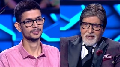 KBC 16: Chander Prakash with Amitabh Bachchan on the show. KBC 16: Chander Prakash with Amitabh Bachchan on the show.