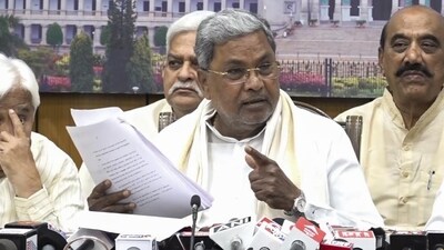 Karnataka chief minister Siddaramaiah addresses a press conference, in Bengaluru, on Tuesday. (PTI) Karnataka chief minister Siddaramaiah addresses a press conference, in Bengaluru, on Tuesday. (PTI)