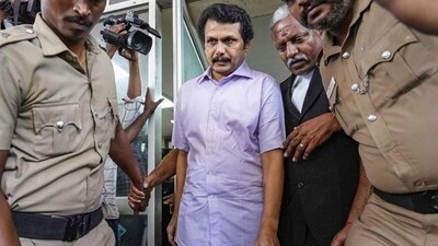 Former Tamil Nadu minister V Senthil Balaji. (PTI file) Former Tamil Nadu minister V Senthil Balaji. (PTI file)