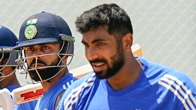 Indian cricketers Virat Kohli (L) and Jasprit Bumrah during a training session (PTI) Indian cricketers Virat Kohli (L) and Jasprit Bumrah during a training session (PTI)