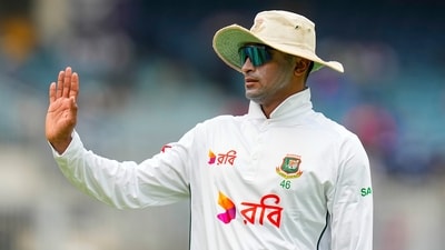 Bangladesh's Shakib Al Hasan during the first day of the first Test cricket match between India and Bangladesh (PTI) Bangladesh's Shakib Al Hasan during the first day of the first Test cricket match between India and Bangladesh (PTI)