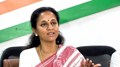 Mumbai: NCP (SP) leader Supriya Sule addresses a press conference. (PTI) Mumbai: NCP (SP) leader Supriya Sule addresses a press conference. (PTI)