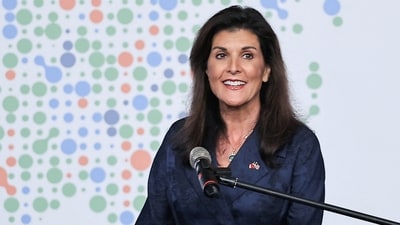 Former U.S. Ambassador to the United Nations Nikki Haley makes a speech at the annual Ketagalan Forum in Taipei, Taiwan August 21, 2024. REUTERS/Ann Wang/File Photo (REUTERS)