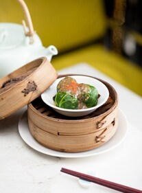 Wrapped chicken in pak choy with Szechuan sauce recipe (Chef Pradeep Gomes)