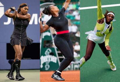 Serena Williams experimented with different styles Serena Williams experimented with different styles