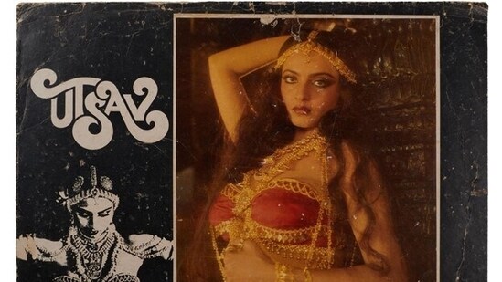 3.Utsav (1984), directed by Girish Karnad, was based on Sudraka’s Sanskrit play&nbsp;Mrichakatika (The Little Clay Cart).&nbsp;Rekha plays the courtesan Vasantsena who is desired by all but falls in love with the married musician Charudutta (played by Shekhar Suman). The film also captures the author, Vatsayana (played by Amjad Khan) of the Kamasutra.&nbsp;&nbsp;Utsav (1984),&nbsp;Lobby Card,&nbsp; POP.18915, Gift from&nbsp;Richa and Jamshed Chinoy, MAP Bengaluru