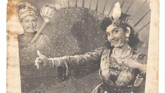 Indar Sabha (1956), was&nbsp;based on one of the first complete Urdu plays of India written by&nbsp;&nbsp;Agha Hasan Amanat, and first staged in 1853. It was directed by&nbsp;Nanubhai B. Vakil and narrates the story of an apsara&nbsp;(celestial dancer) sent to test the moral fiber of a benevolent king.Indar Sabha (1956), Lobby Card, POP.12660,&nbsp;Gift from&nbsp;Richa and Jamshed Chinoy MAP Bengaluru