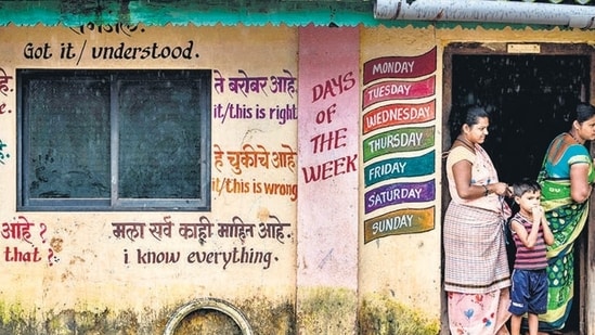 A ZP school in Neral, Karjat. (Photo by Satish Bate/ Hindustan Times) (Hindustan Times) (Representational Image)