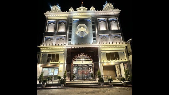 The 200-year-old gurdwara, Guru Nanak Darbar in Punjabi Colony, Bara Bazar, Shillong. (HT Photo)