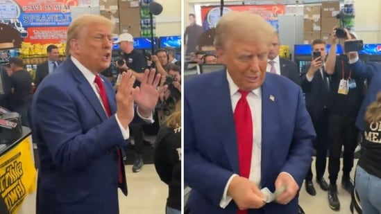 Donald Trump hands $100 to PA mom of 3 for groceries in viral video (@margommartin/X)