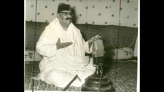 Ustad Bade Ghulam Ali Khan who was awarded the Padma Bhushan in 1962. (HT Photo)