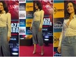 Shraddha Kapoor stuns in white shirt and denim skirt look at the Taaza Khabar 2 screening.