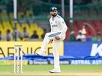 India's Virat Kohli looks on as rains halts play during the first day of the second Test cricket match. India's Virat Kohli looks on as rains halts play during the first day of the second Test cricket match.