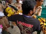 A Bangladeshi supporter after he was heckled by miscreants during the first day of the 2nd cricket Test match between India and Bangladesh at the Green Park Stadium, in Kanpur, Friday, Sept. 27
