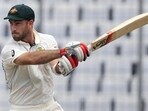 Australia's Glenn Maxwell plays a shot during a Test match.