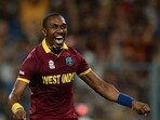 Dwayne Bravo of the West Indies. Dwayne Bravo of the West Indies.