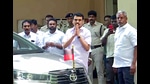 Chennai, Sept 27 (ANI): Former Tamil Nadu minister V Senthil Balaji leaves the ED office after his visit to sign documents, in Chennai on Friday. V Senthil released from Puzhal Central Prison on Thursday after SC granted him bail in a money laundering case linked to the cash-for-jobs scam. (ANI Photo) (ANI)