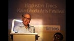 Keki N Daruwalla at the Hindustan Times Kala Ghoda Art Festival in Mumbai on Friday, February 13, 2015. (Kunal Patil/Hindustan Times)