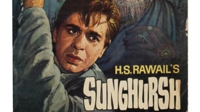 8. Sunghursh ("Struggle") is a 1968 film directed and produced by Harnam Singh Rawail. It is based on Layli Ashmaner Ayna ("Layli Does Not Go To Heaven"), a short story in Bengali language by Jnanpith award-winning writer Mahasweta Devi. Here, Vayjayanthimala features as Laila, a Banaras based courtesan. She is used as a seductress to lure Dilip Kumar (pandit) in the trap of his enemies. Sunghursh (1968), Music Booklet, POP.17799, Gift from Richa and Jamshed Chinoy, MAP Bengaluru. 8. Sunghursh ("Struggle") is a 1968 film directed and produced by Harnam Singh Rawail. It is based on Layli Ashmaner Ayna ("Layli Does Not Go To Heaven"), a short story in Bengali language by Jnanpith award-winning writer Mahasweta Devi. Here, Vayjayanthimala features as Laila, a Banaras based courtesan. She is used as a seductress to lure Dilip Kumar (pandit) in the trap of his enemies. Sunghursh (1968), Music Booklet, POP.17799, Gift from Richa and Jamshed Chinoy, MAP Bengaluru.