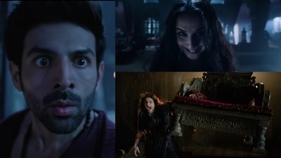 Kartik Aaryan and Vidya Balan in Bhool Bhulaiyaa 3 teaser Kartik Aaryan and Vidya Balan in Bhool Bhulaiyaa 3 teaser