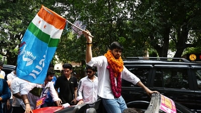 NSUI campaigns in North campus before DUSU elections (Photo by Vipin Kumar/ Hindustan Times) NSUI campaigns in North campus before DUSU elections (Photo by Vipin Kumar/ Hindustan Times)