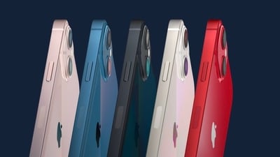 The iPhone 13 looks similar to the iPhone 12 models. (Apple Inc) The iPhone 13 looks similar to the iPhone 12 models. (Apple Inc)